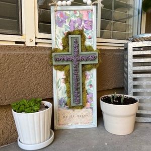 Cross Door or Wall Hanger HE IS RISEN